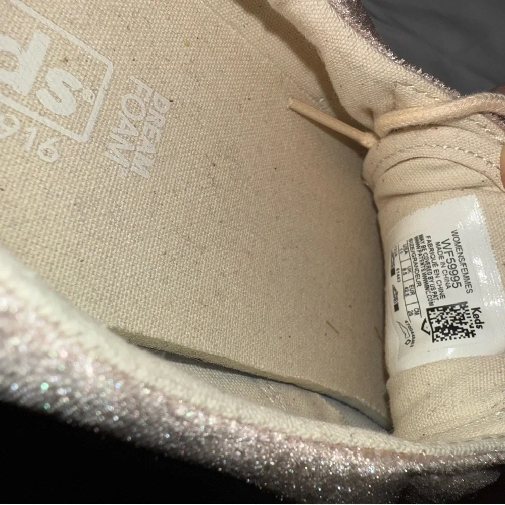 Keds Women's 11‎ Champagne Pink Tan Velvet Sneakers Tennis Shoes